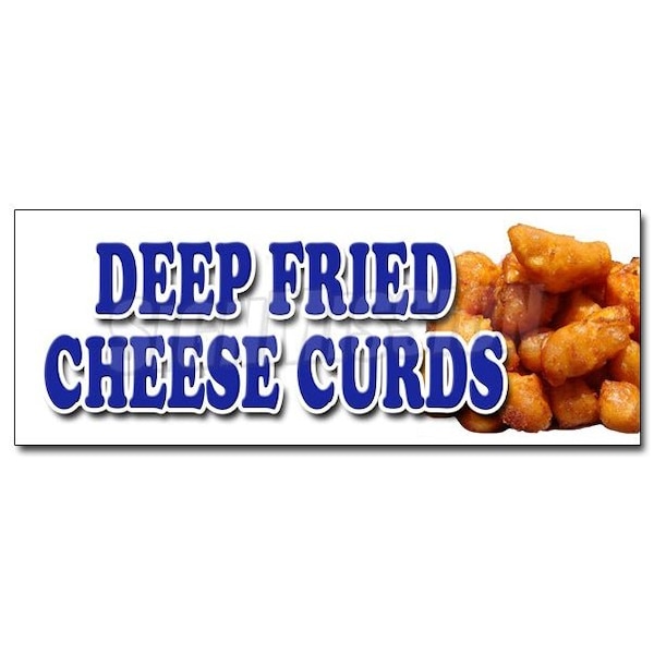 DEEP FRIED CHEESE CURDS DECAL sticker wisconsin poutine battered snack, D-36 Deep Fried Cheese Curds